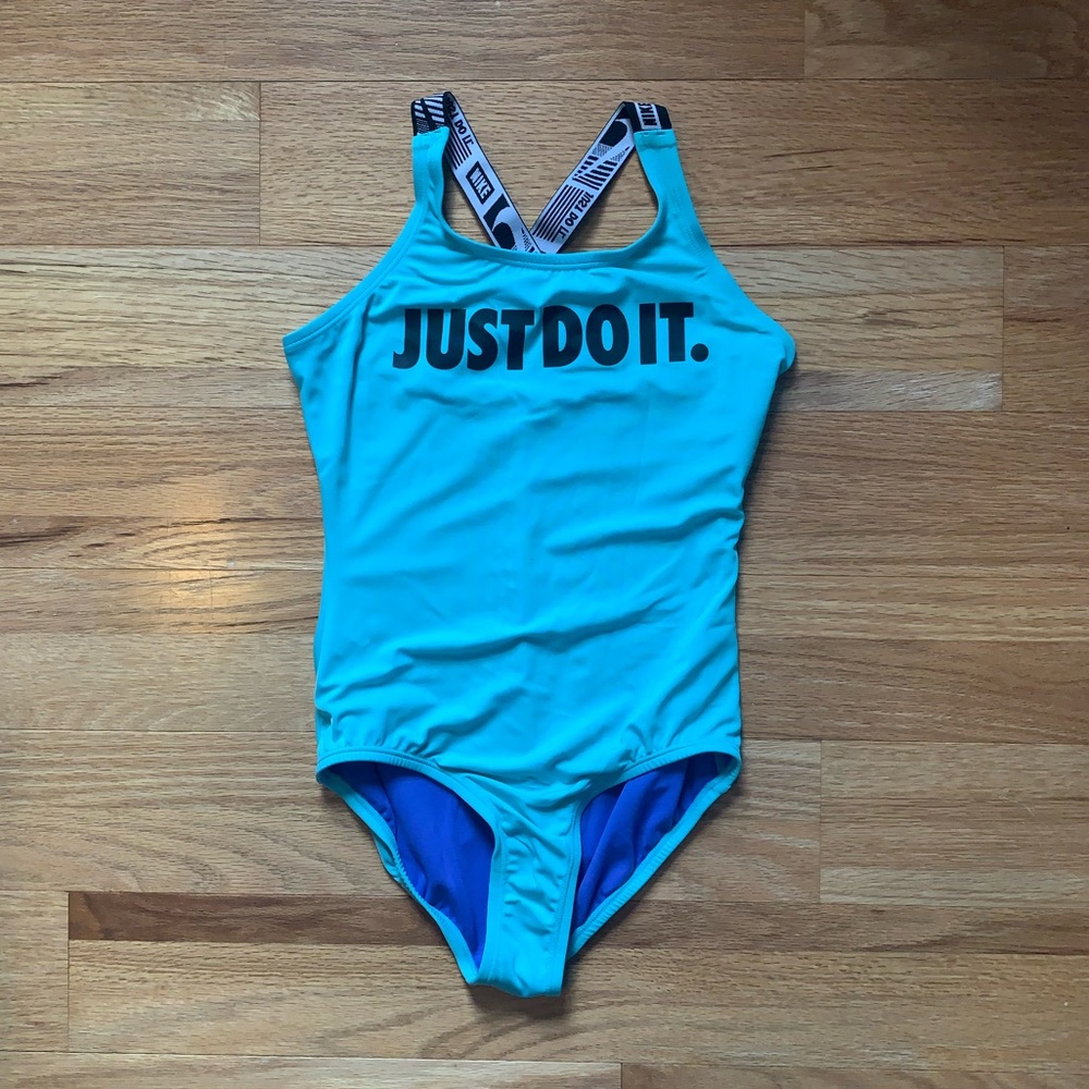 NWT - Nike Swim JDI Crossback One Piece Swimsuit in Aurora Green. Size XS/S.